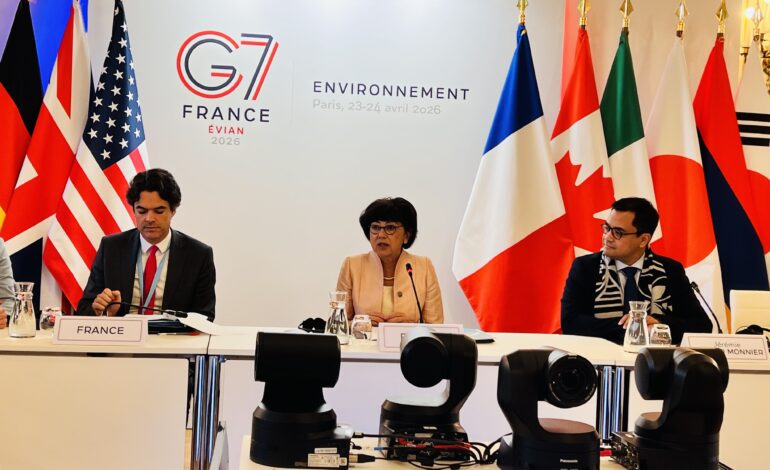 RÉUNION G7 ENVIRONNEMENT À PARIS : SIX AVANCÉES MAJEURES POUR RENFORCER L&rsquo;ACTION COLLECTIVE